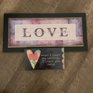 Two wooden home signs